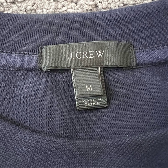J Crew sequined hem navy blue long sleeve top Medium - Picture 2 of 7